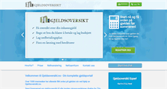Desktop Screenshot of gjeldsoversikt.no