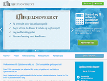 Tablet Screenshot of gjeldsoversikt.no